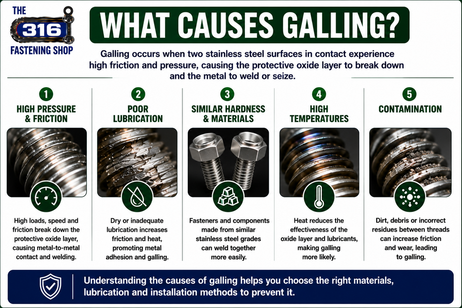 What Causes Galling in Stainless Steel Fasteners