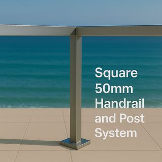 Square 50mm Handrail and Post