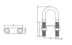 U Bolt M10 x 130 304
