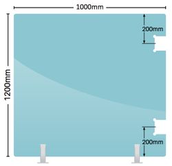 Glass 12mm PSC (Hinge) 1000 x 1200 Frict