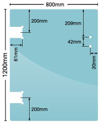 Gate 12mm Glass-Wall 800 x 1200 (PSC)