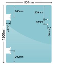 Gate 12mm Glass-Glass 800 x 1200 (PSC)