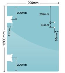 Gate 12mm Glass-Glass 900 x 1200 (PSC)