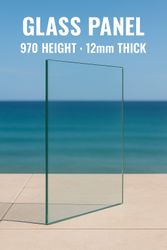 Floor Mounted Balustrade Glass Panels 12mm Top Glaze