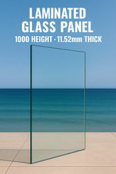 Floor Mounted Balustrade Glass Panels 11.52mm Laminated