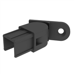Nanorail - 25 x 21mm Wall Plate Horiz Adj Right Black