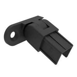 Nanorail - 25 x 21mm Wall Plate Vert Adj Left Black