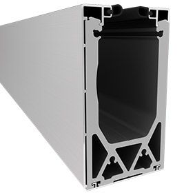 Versa Tilt Channel Glass System Face mounted Satin