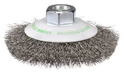 Crimp Wire Bevel Brush 100mm Stainless Steel