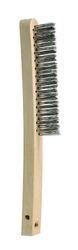 Steel Wire Brush 3 Row Timber Handle