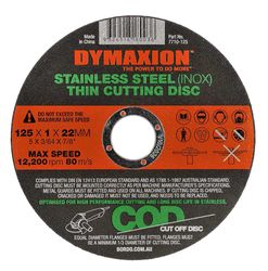 Stainless Steel Thin Cutting Disc 125mm x1
