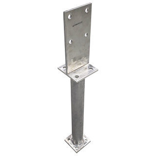 T Blade Post Support With Leg Stainless Steel