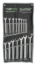 15 PC COMBINATION SPANNER SET METRIC ONLY 7 - 21MM