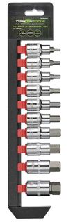 10PC 1/2 DVE INHEX SOCKET SET METRIC 4 - 19MM