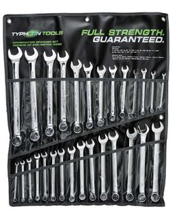 28 PCE COMBINATION SPANNER SET AF AND MET