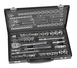 SOCKET SET 45 PCE 1/4 AND 3/8 DVE AF AND METRIC