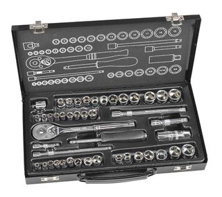SOCKET SET 45 PCE 1/4 AND 3/8 DVE AF AND METRIC