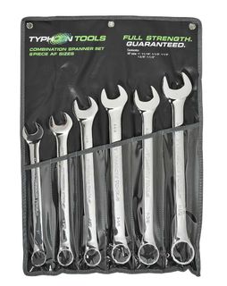 6 PC JUMBO COMBINATION SPANNER SET AF  1 - 1 1/2