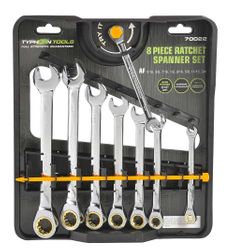 8 PCE RATCHET SPANNER SET AF