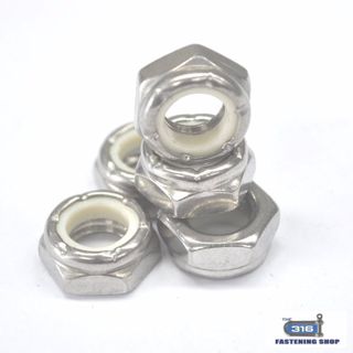 UNC Nyloc Nuts Thin Stainless Steel