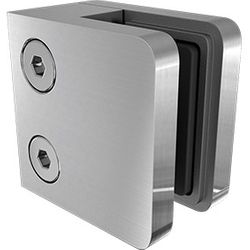 Glass Clamp Square Flat back S 316