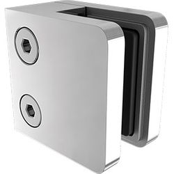 Glass Clamp Sq Flat Back Sliml P 2205