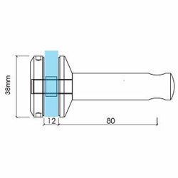 Euro Offset 38mm Round Handrail