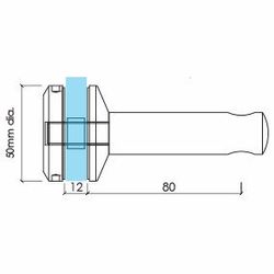 Euro Offset 50mm Round Handrail