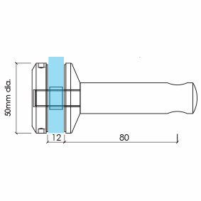 Euro Offset 50mm Round Handrail