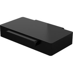 Glass Clamp Seat Square 33x23mm Black