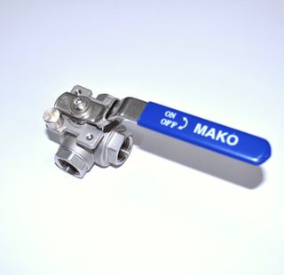 3 Way L Port Ball Valve Stainless Steel