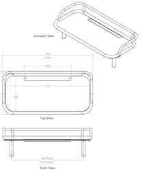 Tubular Baitboard NO rod/drink holders