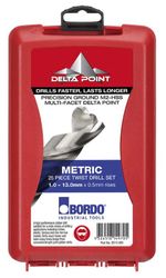 Delta Point Drill Set Metric 25 pce