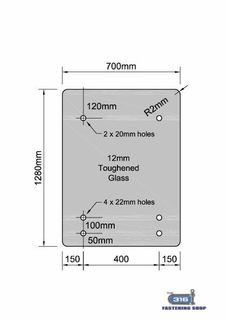 Stand Off Offset Handrail Glass Panels