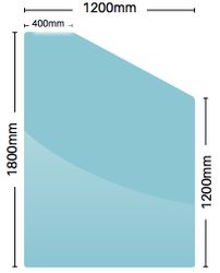 Glass 12mm No Holes 1200 x 1800 Ret/Wall