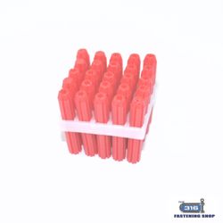 W/PLUG PVC FRAME RED 6mmx25 x 1