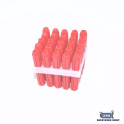 W\PLUG PVC FRAME RED 6mmx25 x 1