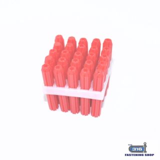 Wall Plugs 6mm Red