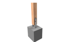 POST SUPPORT - 600 X 90mm - CYCLONIC 304