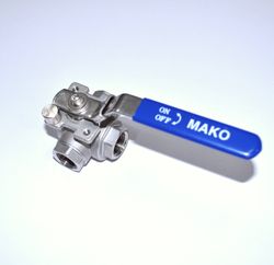 Ball  Valve 3 Way 1 1/4 bsp T/Port 316