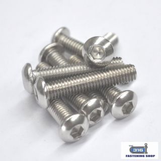 M10 Socket Button Screws Stainless Steel