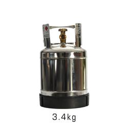BBQ Gas Bottle Stainless 3.4kg