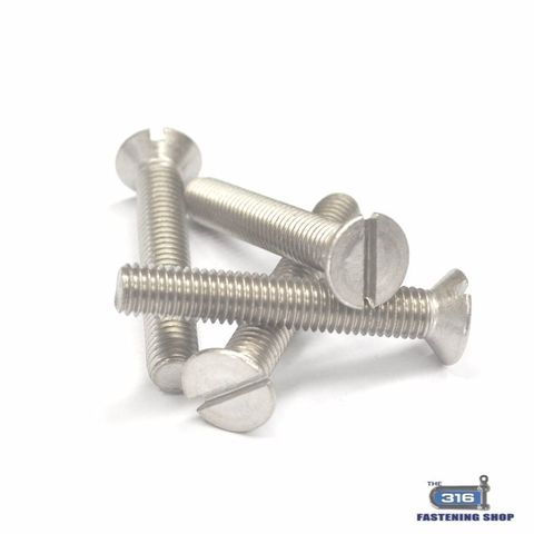 M3x8 raised slot countersunk screw Stainless steel