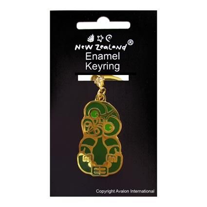 ENAMEL KEYRING NZ TIKI