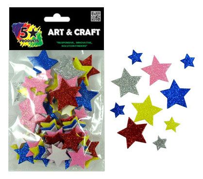 SOFT STICKERS  STARS 80PC