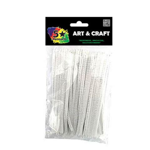 PIPE CLEANERS WHITE 15CM 60PC