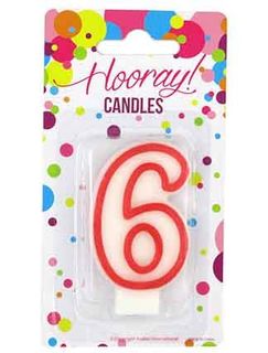 CANDLE NUMERAL 6