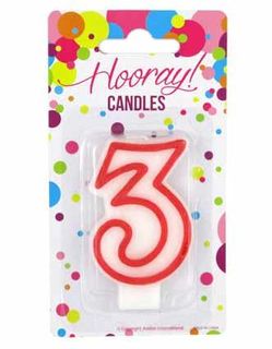 CANDLE NUMERAL 3
