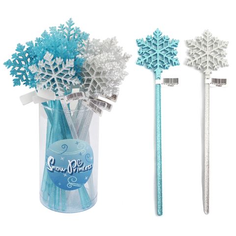 WAND FAIRY GLITTER SNOWFLAKE 2 ASST