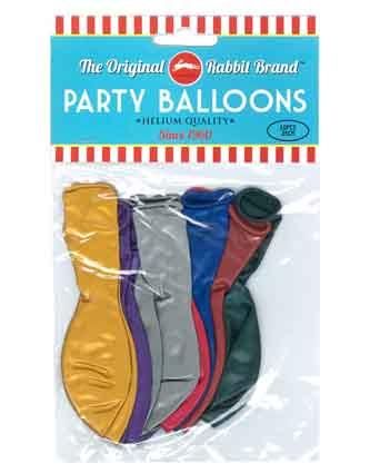 BALLOONS METALLIC ASSTD COLOURS 10PC